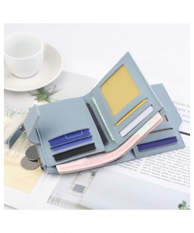 Wallet Zipper Photo Holder Solid Color Blocking Luxury Card Holder Organizer for Women Wallet Green Coffee $9.70 Wallets