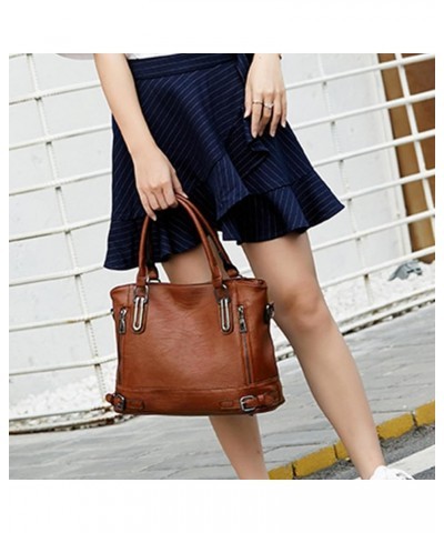 Purses and Handbags for Women Top Handle Satchel Shoulder Bags Leather Crossbody Bags Ladies Tote Purses Brown $28.05 Shoulde...