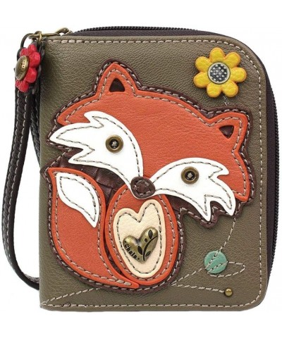 Chala Handbags, Fox Lovers Gift Olive Fox Wallet Only $18.48 Wristlets