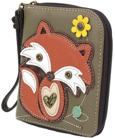 Chala Handbags, Fox Lovers Gift Olive Fox Wallet Only $18.48 Wristlets