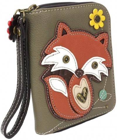 Chala Handbags, Fox Lovers Gift Olive Fox Wallet Only $18.48 Wristlets