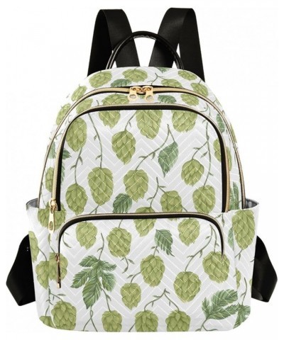 Hops Cones Leaves and Branches Casual Fashion Polyester Travel Rucksack Shoulder Bag Color Medium $15.54 Backpacks