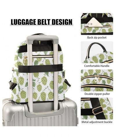 Hops Cones Leaves and Branches Casual Fashion Polyester Travel Rucksack Shoulder Bag Color Medium $15.54 Backpacks