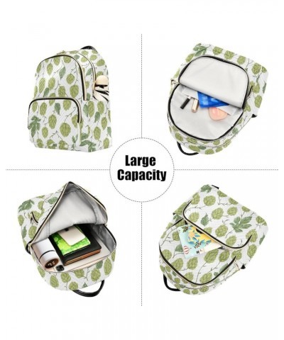 Hops Cones Leaves and Branches Casual Fashion Polyester Travel Rucksack Shoulder Bag Color Medium $15.54 Backpacks