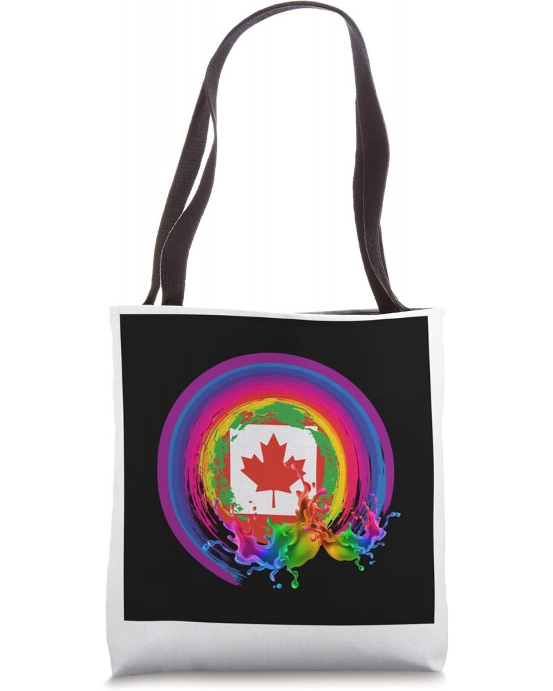 Canada LGBT Flag Gay Pride Rainbow Flag Tote Bag $12.88 Totes