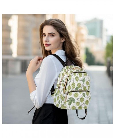 Hops Cones Leaves and Branches Casual Fashion Polyester Travel Rucksack Shoulder Bag Color Medium $15.54 Backpacks