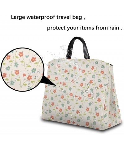 Vintage Flower Large Tote Bag Women Should Bag Extra Large Tote Bags Waterproof Big Retro Floral Crossbody Tote Bag with inne...