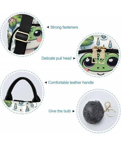 Cute Cartoon Birds Women's Backpack Purse Anti Theft Casual Fashion Bag with Pompom Rainy Day Frog $26.99 Backpacks