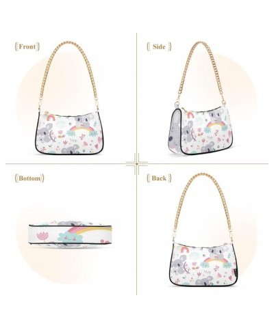 Dragonfly Pattern Ladies Tote Handbags, Evening Bag Clutch Purses for Women, Polyester & Aluminum Alloy Pink Floral Koala $12...