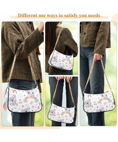 Dragonfly Pattern Ladies Tote Handbags, Evening Bag Clutch Purses for Women, Polyester & Aluminum Alloy Pink Floral Koala $12...