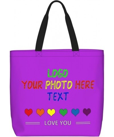 Custom Tote Bag Custom Bags Add Logo Text Photo Customize Travel Business Shopping Shoulder Bags For Women Personalized Gifts...