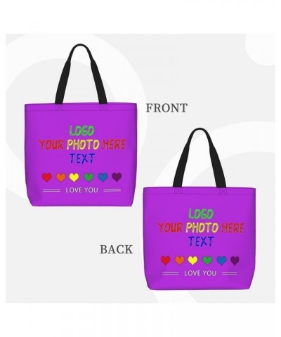 Custom Tote Bag Custom Bags Add Logo Text Photo Customize Travel Business Shopping Shoulder Bags For Women Personalized Gifts...