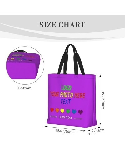 Custom Tote Bag Custom Bags Add Logo Text Photo Customize Travel Business Shopping Shoulder Bags For Women Personalized Gifts...