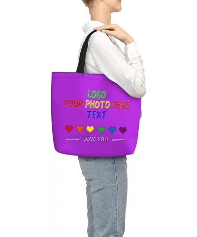 Custom Tote Bag Custom Bags Add Logo Text Photo Customize Travel Business Shopping Shoulder Bags For Women Personalized Gifts...