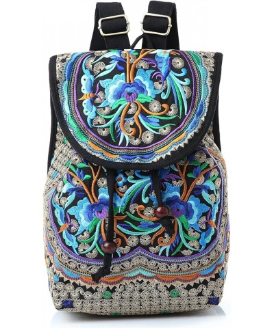 Embroidered Backpack Purse for Women, Boho Elegance Vintage Ethnic Floral Shoulder Handbag (Pink) Blue Plus $11.01 Backpacks