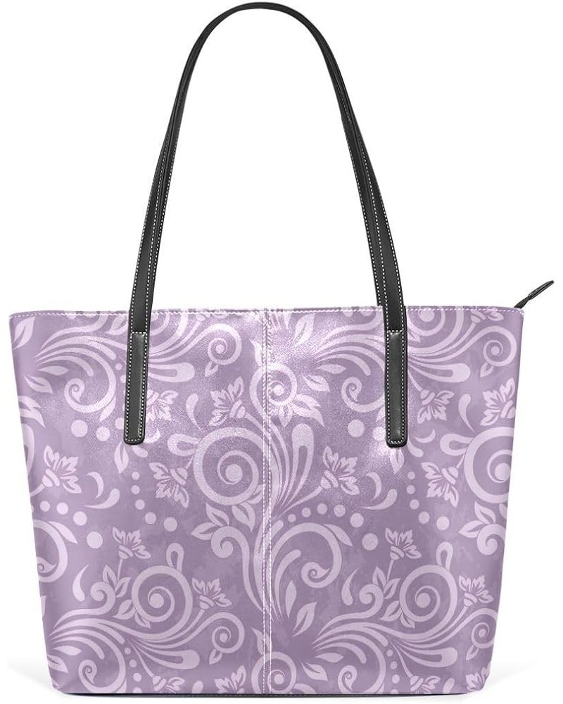 Handbags for Women Tote Bags with 11.08"(L) x 3.54"(W) x 11.02"(W) - Sunflower Pattern Flower Totem Purple $21.06 Totes