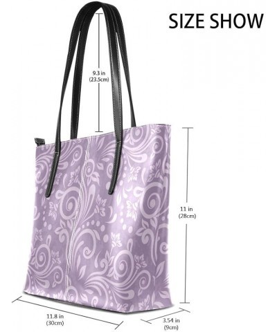 Handbags for Women Tote Bags with 11.08"(L) x 3.54"(W) x 11.02"(W) - Sunflower Pattern Flower Totem Purple $21.06 Totes