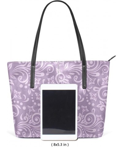 Handbags for Women Tote Bags with 11.08"(L) x 3.54"(W) x 11.02"(W) - Sunflower Pattern Flower Totem Purple $21.06 Totes