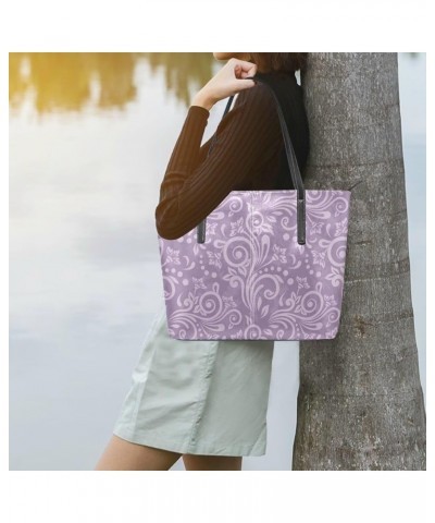 Handbags for Women Tote Bags with 11.08"(L) x 3.54"(W) x 11.02"(W) - Sunflower Pattern Flower Totem Purple $21.06 Totes