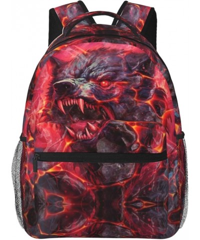 Dark Animal Casual Backpack Large Capacity Lightweight Bag Shoulder Travel Daypack Handbag Black6 One Size $22.32 Backpacks