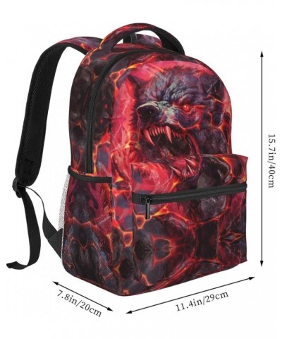 Dark Animal Casual Backpack Large Capacity Lightweight Bag Shoulder Travel Daypack Handbag Black6 One Size $22.32 Backpacks