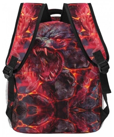 Dark Animal Casual Backpack Large Capacity Lightweight Bag Shoulder Travel Daypack Handbag Black6 One Size $22.32 Backpacks