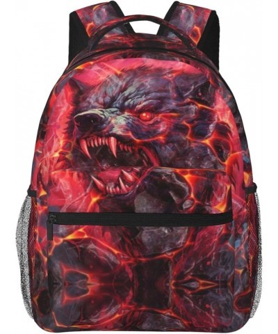 Dark Animal Casual Backpack Large Capacity Lightweight Bag Shoulder Travel Daypack Handbag Black6 One Size $22.32 Backpacks