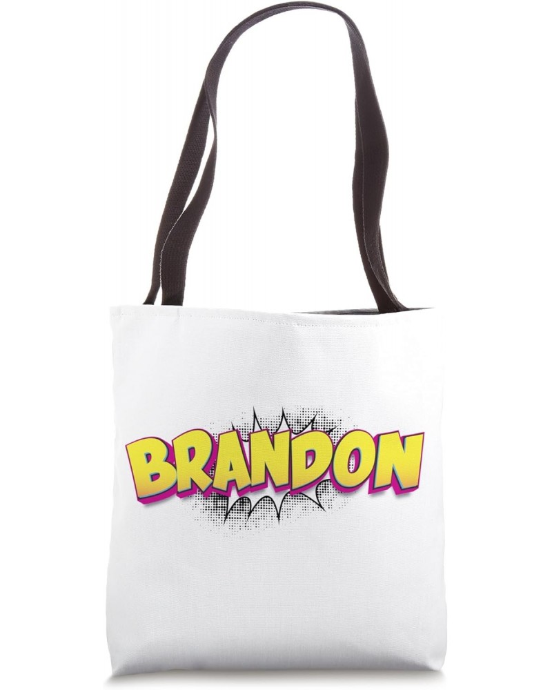 Brandon Custom Name Comic Book Style Pop Art, Brandon Tote Bag $15.21 Totes