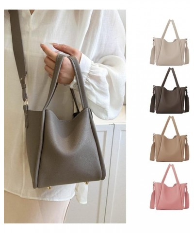 PU Tote Bag Casual Handbags Large Capacity Crossbody Shoulder Bag Lady Purse for Girl Women Versatile Messenger Bags Gray $8....