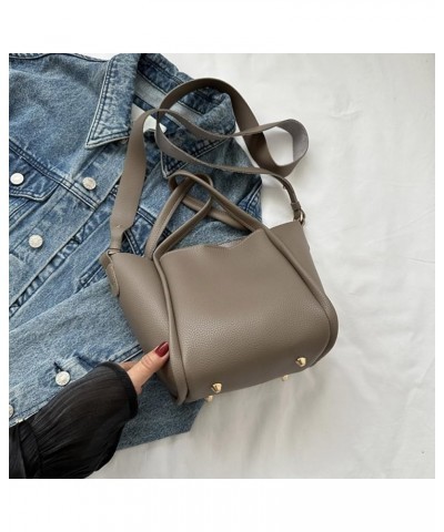 PU Tote Bag Casual Handbags Large Capacity Crossbody Shoulder Bag Lady Purse for Girl Women Versatile Messenger Bags Gray $8....