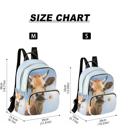 Cows on Plaid Background Backpack Purse for Women Lightweight Back Pack Casual Daypack Travel Shoulder Bag Bookbag - M Medium...