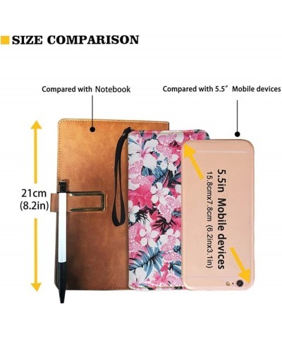 Leather Wristlet Purse Womens Wallet Durable Zip Card Holder Handbag Slim Phone Bag Pink Hibiscus Flower Butterfly $11.04 Wri...