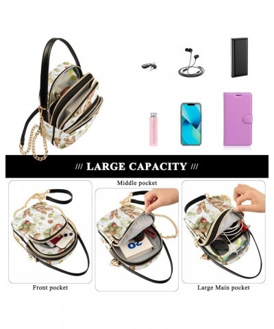 Bunnies Strawberry Small Crossbody Bags for Women Cell Phone Shoulder Purse Handbags Wallet 21217927 $13.72 Crossbody Bags