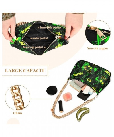 Shoulder Bag Green Cool Game Joystick Women Clutch Handbag Shoulder Purch Date Chain Bag Tote Bag Spring Holiday Birthday Gif...