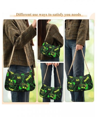 Shoulder Bag Green Cool Game Joystick Women Clutch Handbag Shoulder Purch Date Chain Bag Tote Bag Spring Holiday Birthday Gif...