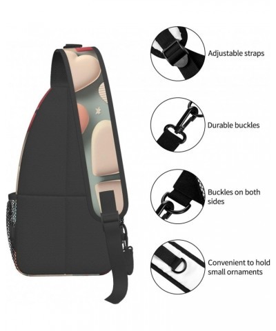 Love Pattern Bag Crossbody Travel Hiking Bags Mini Chest Backpack Casual Shoulder Daypack For Women Men Lightweight $19.75 Cr...