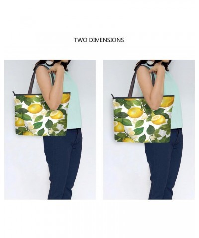 Women Tote Bags Lemon Yellow Top Handle Satchel Handbags Shoulder Bag for Shopping 20848519 $8.82 Satchels