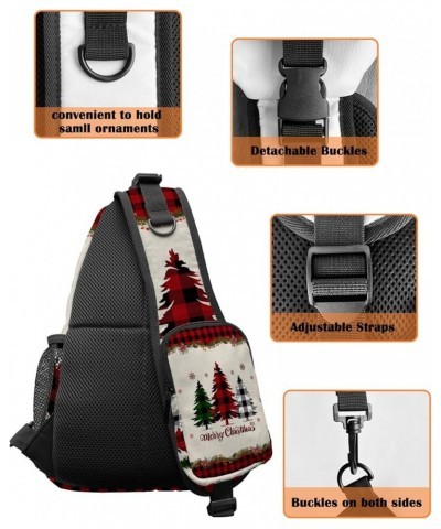 Sling Backpack, Crazy Santa Claus Streaking in the Snowfield Waterproof Lightweight Small Sling Bag, Travel Chest Bag Crossbo...