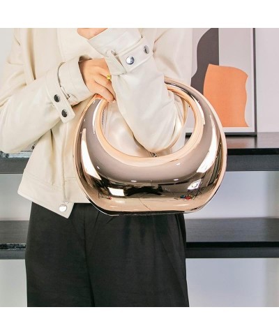 Women Acrylic Evening Barrel-Shaped Purse, Acrylic Clutch Handbag for Wedding Cocktail Party 2024 Z01-champagne $18.40 Evenin...