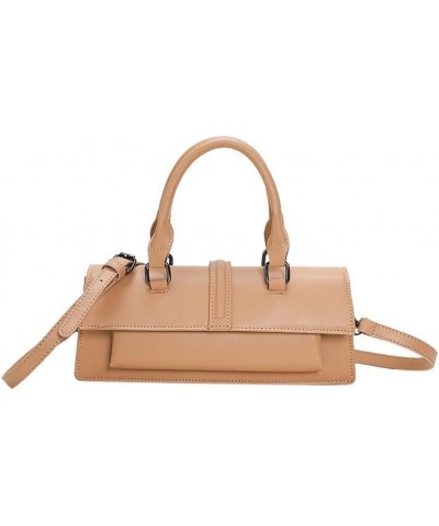 Handbag Single Shoulder Oblique Straddle Bag Fashionable and Beautiful Women's Bag Khaki $16.70 Shoulder Bags