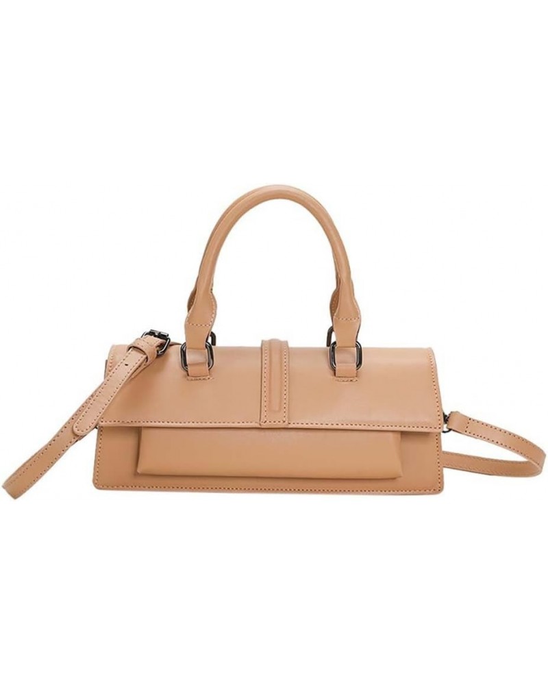 Handbag Single Shoulder Oblique Straddle Bag Fashionable and Beautiful Women's Bag Khaki $16.70 Shoulder Bags