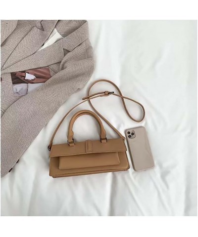 Handbag Single Shoulder Oblique Straddle Bag Fashionable and Beautiful Women's Bag Khaki $16.70 Shoulder Bags