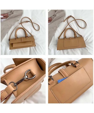 Handbag Single Shoulder Oblique Straddle Bag Fashionable and Beautiful Women's Bag Khaki $16.70 Shoulder Bags