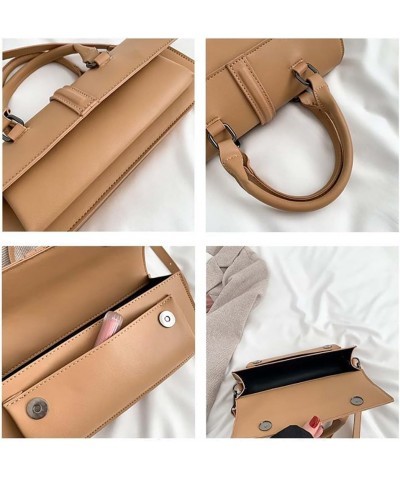 Handbag Single Shoulder Oblique Straddle Bag Fashionable and Beautiful Women's Bag Khaki $16.70 Shoulder Bags