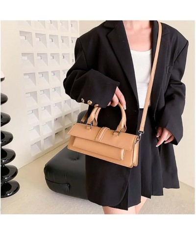 Handbag Single Shoulder Oblique Straddle Bag Fashionable and Beautiful Women's Bag Khaki $16.70 Shoulder Bags