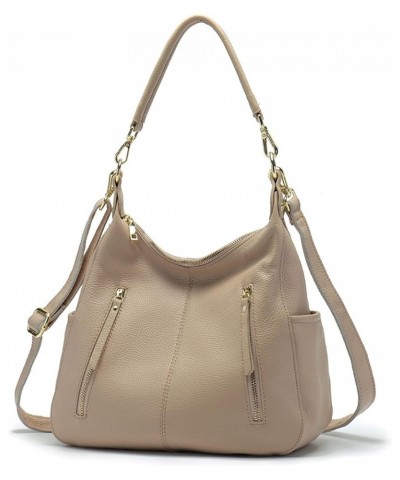 Women handbags shoulder crossbody bags Ladies Leather Purses and Handbags female Hobos bag Khaki $47.87 Hobo Bags