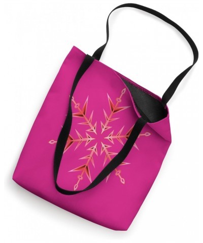 Minimalistic Pink and Red Ugly Christmas Snowflake Tote Bag $9.87 Totes