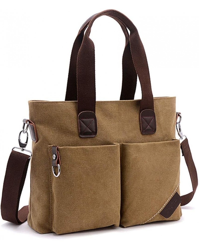 Women Top Handle Satchel Handbags Tote Purse Shoulder Bag Khaki $16.49 Satchels