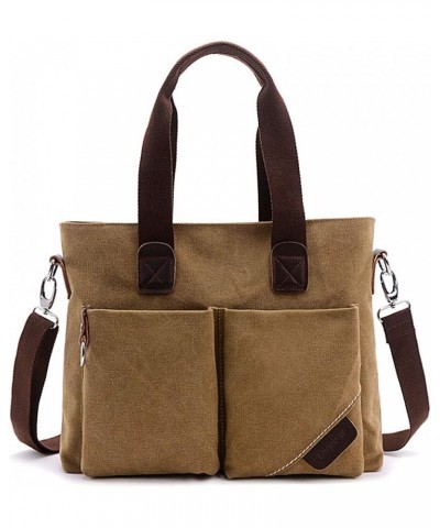 Women Top Handle Satchel Handbags Tote Purse Shoulder Bag Khaki $16.49 Satchels