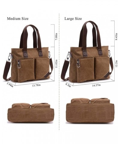 Women Top Handle Satchel Handbags Tote Purse Shoulder Bag Khaki $16.49 Satchels